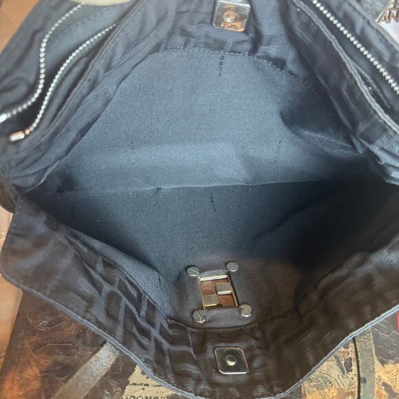 Fendi Black FF Cutout Zucca Canvas Shoulder Bag SHW Authentic CoA - Picture 6 of 10